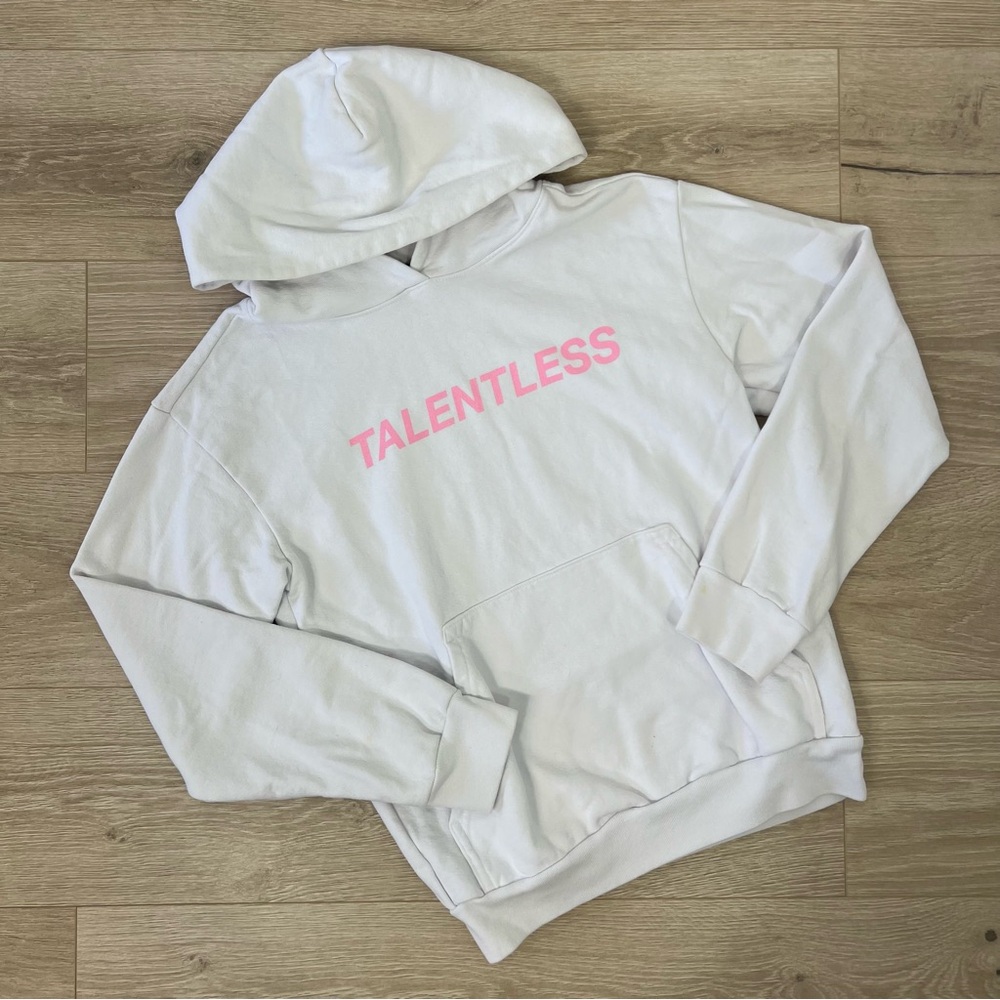 Talentless White Logo Sweatshirt